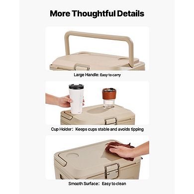 Portable 16.5QT Cooler with Insulated Interior for Camping and Travel