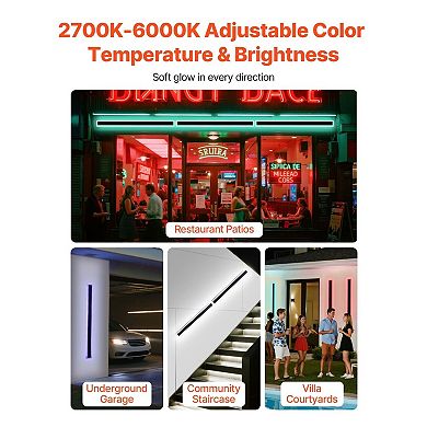 Set of 2 Outdoor Remote-Control LED Wall Lamp for Patios, Walkways, and Villa Facades