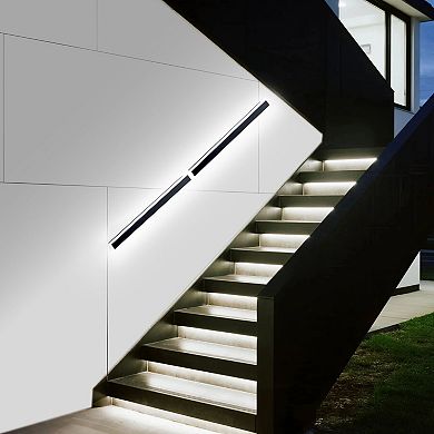 Set of 2 Outdoor Remote-Control LED Wall Lamp for Patios, Walkways, and Villa Facades
