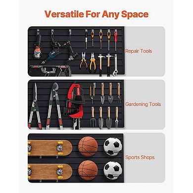 Wall Mounted Slat Wall Storage Panels for Garage and Workshop