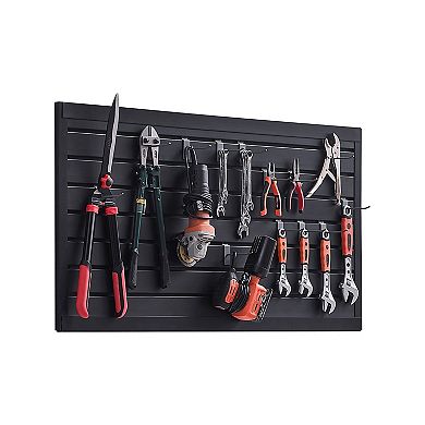 Wall Mounted Slat Wall Storage Panels for Garage and Workshop