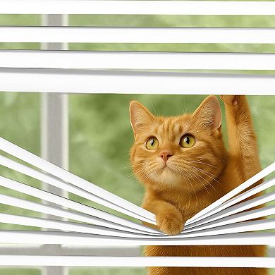 Cordless Vinyl Mini Blinds Wand Lift Adjustable Window Coverings