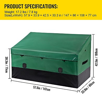 Outdoor Storage Box 230-Gallon Waterproof Patio Deck Yard Large Capacity