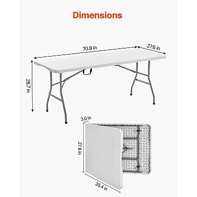 Portable Outdoor Folding Table for Camping, Tailgates, Picnics, and Backyard Use