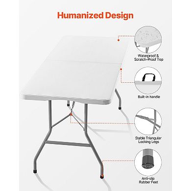 Portable Outdoor Folding Table for Camping, Tailgates, Picnics, and Backyard Use