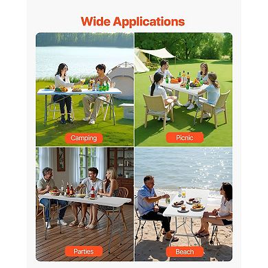 Portable Outdoor Folding Table for Camping, Tailgates, Picnics, and Backyard Use