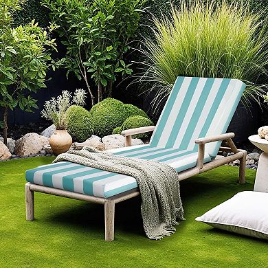 2-Piece Outdoor Chaise Lounge Cushion Set Seat and Back Cushions