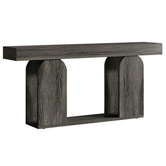 Behind Couch Console Table with Bottom Shelf for Foyer or Living Room