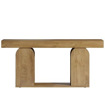 Behind Couch Console Table with Bottom Shelf for Foyer or Living Room