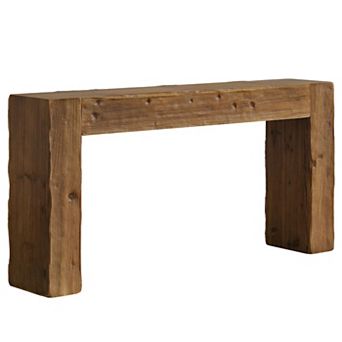 Farmhouse Solid Fir Wood Console Table for Entryway or Living Room