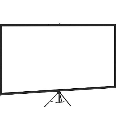 60-Inch Tripod Projector Screen Portable Adjustable Height Home Theater Classroom, Black