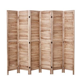 6 Panel Room Divider Folding Screen for Bedroom, Living Room or Workspace