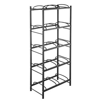 10 tier Gallon Water Bottle Storage Rack with Handles and Powder-Coated Iron