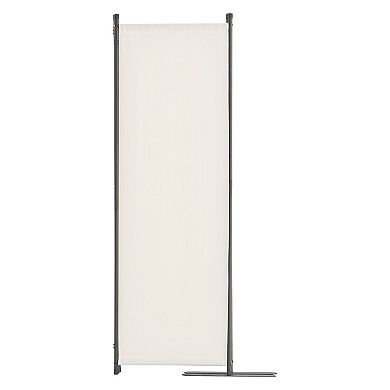 Portable 4-Panel Room Divider with Polyester Fabric for Home or Office Privacy