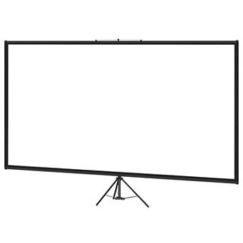 Portable 100-Inch Projector Screen Tripod Stand Indoor Outdoor Movies Presentations, Black