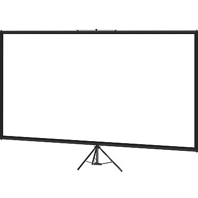 Portable 100-Inch Projector Screen Tripod Stand Indoor Outdoor Movies Presentations, Black