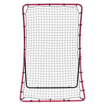 Curved Baseball Rebounder Net, 5-Angle Adjustable Training Net with Target Zones