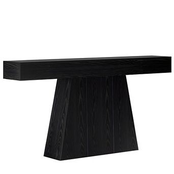 Sofa Console Table with Trapezoid Base, Modern Table for Hallway or Living Room