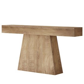 Sofa Console Table with Trapezoid Base, Modern Table for Hallway or Living Room