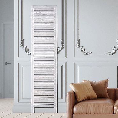 Wood Folding Room Divider Screen 8 Panel, Wide Privacy Divider for Open Floor Plans