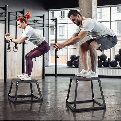 Compact Plyometric Jump Box for Home Gym Cardio and Strength Exercises