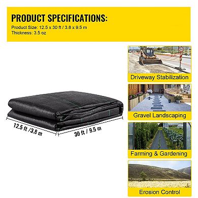 Woven Geotextile Ground Fabric for Driveway Base, Gravel Stabilization, and Landscaping