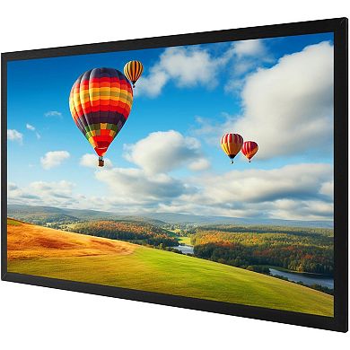 155-Inch Projector Screen Wall Mount Home Theater Classroom Business 16:9 HD 4K 3D, Black