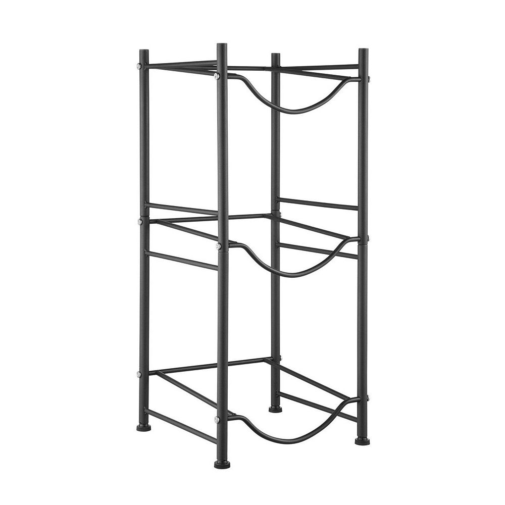 Industrial Water Jug Rack with Guardrails and Handles for Kitchen or Garage