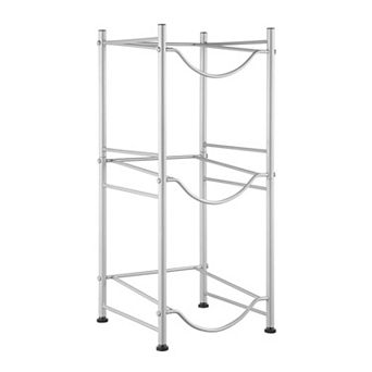 Industrial Water Jug Rack with Guardrails and Handles for Kitchen or Garage