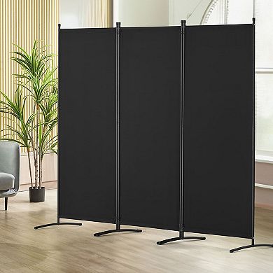 Freestanding 3-Panel Folding Room Divider for Indoor Spaces and Shared Rooms