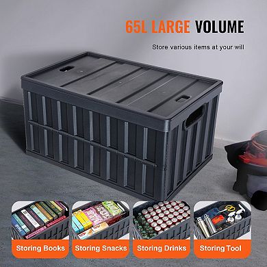 Portable Collapsible Storage Bin 65L for Moving, Camping, or Home Use