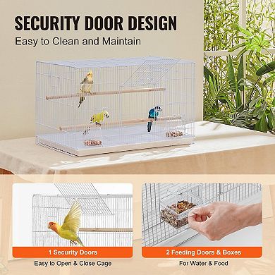 Stackable Bird Cage with Two Feeding Doors for Small Birds and Budgies