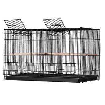 Stackable Bird Cage with Two Feeding Doors for Small Birds and Budgies