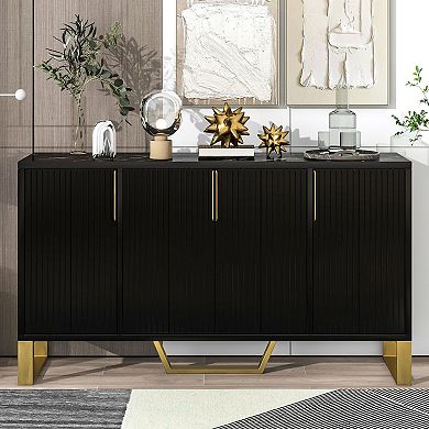 Sideboard Cabinet with 4 Doors, Dining Room Buffet Cabinet