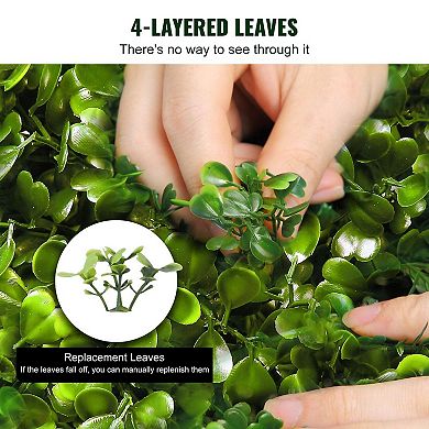 2 Pieces Spiral Artificial Topiary with Leaves and Pot for Indoor and Outdoor Decor