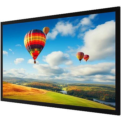 113-Inch Wall Mounted Projector Screen 16:9 HD PVC Home Theater Classroom Outdoor 4K 3D, Black