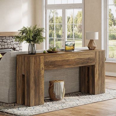 Farmhouse Sofa Console Table for Entryway or Living Room