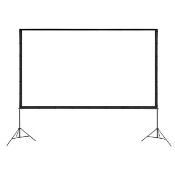 150-Inch Portable Projector Screen with Stand for Outdoor Movies and Group Events, Black