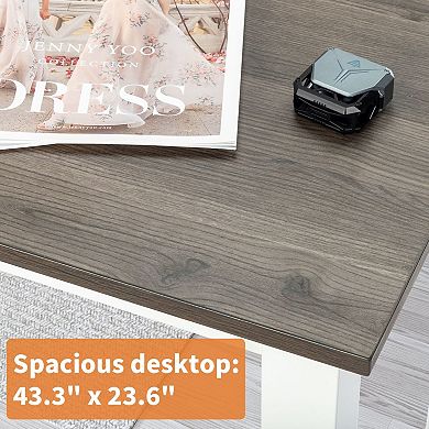 Computer Desk for Home Office or Study, Rectangular Writing Desk for Bedroom or Dorm