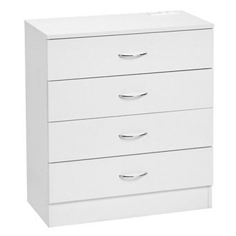 4-Drawer Nightstand Dresser with USB Ports and Power Outlets