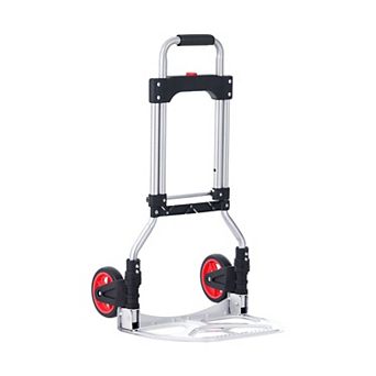 Portable Dolly with Binding Rope and Rubber Wheels for Indoor and Outdoor Use
