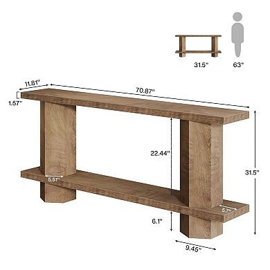 Industrial Console Table for Entryway or Living Room