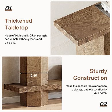 Industrial Console Table for Entryway or Living Room