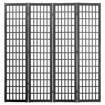 Japanese Style Folding Room Divider Screen, 4 Panel Privacy Screen for Bedroom or Office