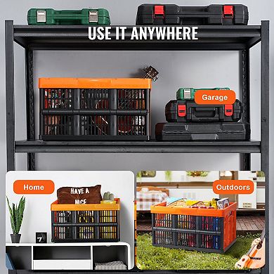 Portable 45L Collapsible Storage Bin for Home, Car, or Garage Organization