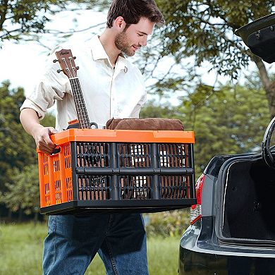 Portable 45L Collapsible Storage Bin for Home, Car, or Garage Organization