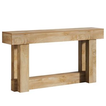 Farmhouse Entryway Table with Open Shelf for Display and Storage