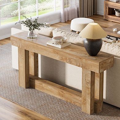 Farmhouse Entryway Table with Open Shelf for Display and Storage