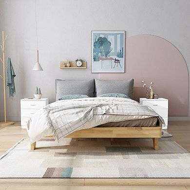 Modern 3-Drawer Dresser with Smooth Glide Drawers for Multi-Room Use - White