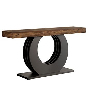 Console Table with Metal Frame for Entryway or Living Room